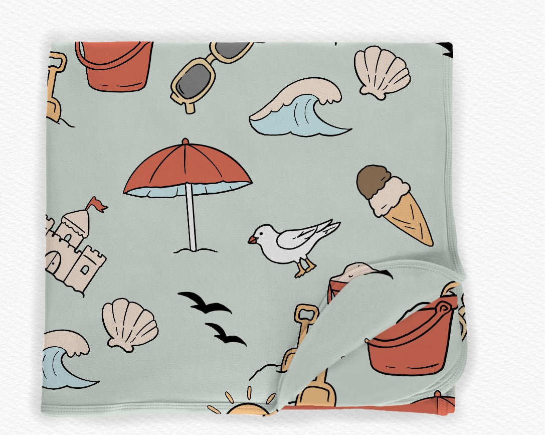Sandcastle Days 50x50 double layer blanket