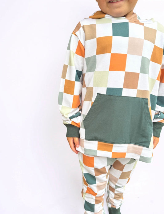 Autumn Checks Terry Jogger Set