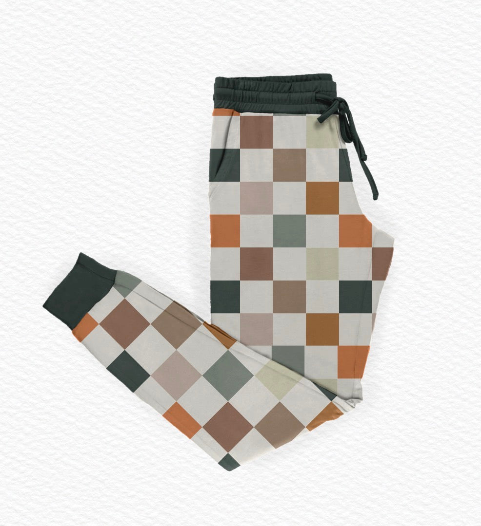 Autumn Checks Adult Joggers