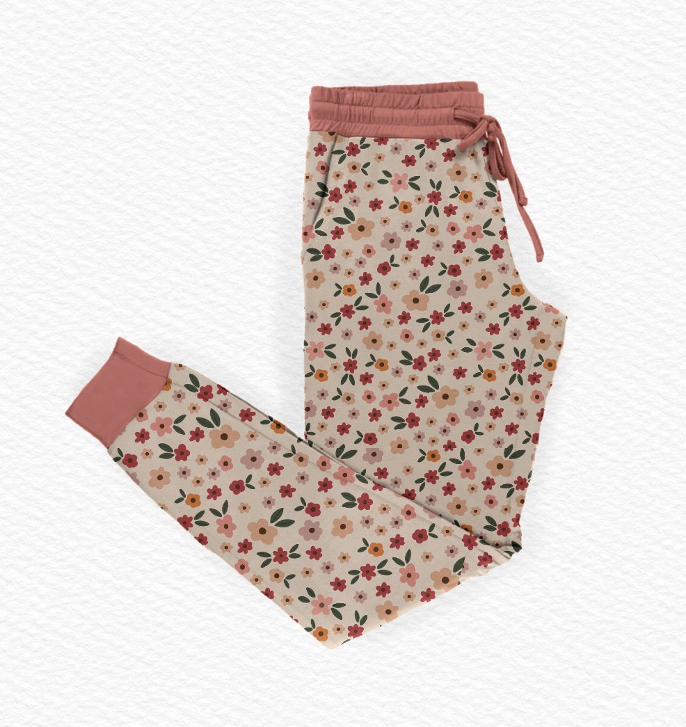 Autumn Floral Adult Joggers