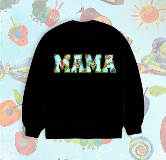 Caterpillar’s Picnic Terry Bamboo MAMA Embroidered Crewneck