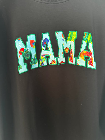 Caterpillar’s Picnic Terry Bamboo MAMA Embroidered Crewneck- see photos - upside down, MISPRINTED