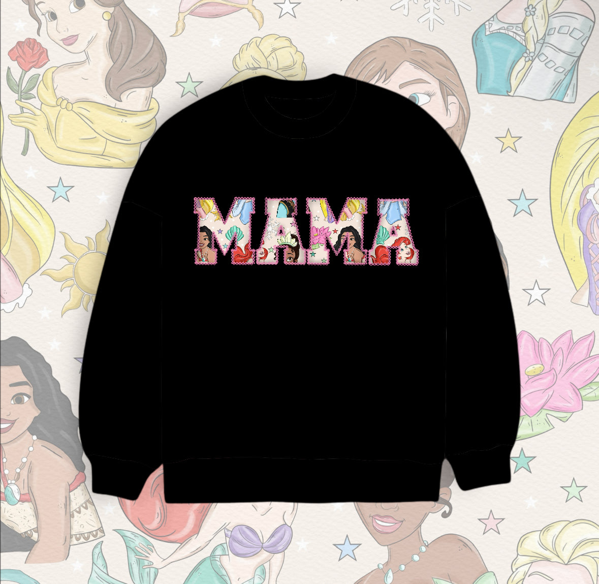 Once Upon a Dream Terry Bamboo MAMA Embroidered Crewneck