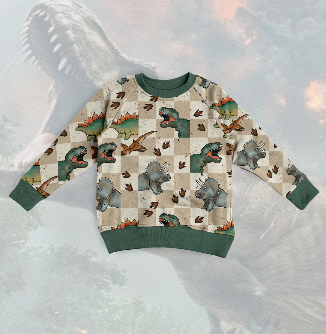 Dino Dreams Terry Bamboo Crewneck