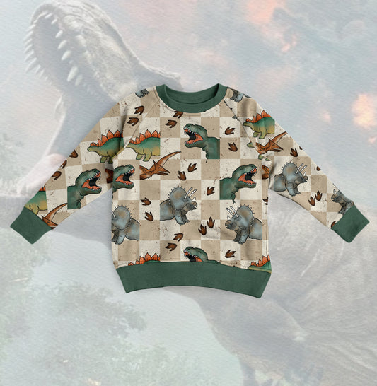 Dino Dreams Terry Bamboo Crewneck