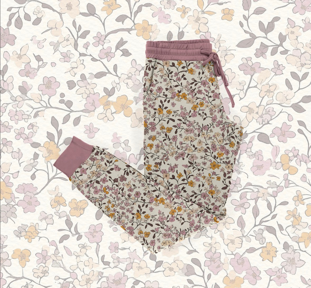 May Flowers Adult Joggers