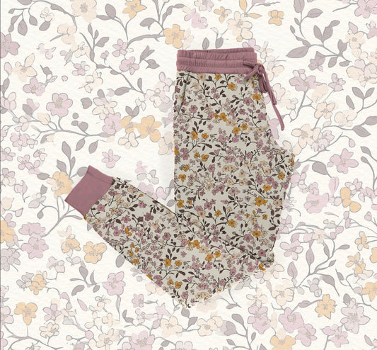 May Flowers Adult Joggers