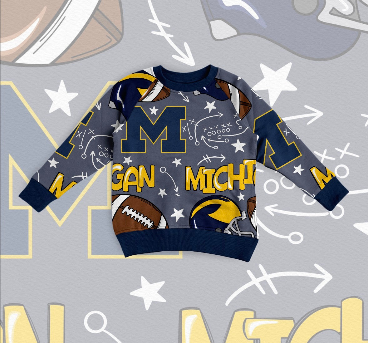 UofM Terry Bamboo Crewneck
