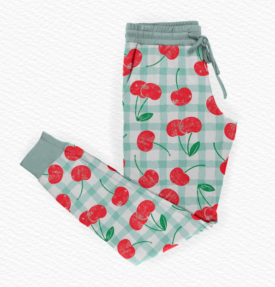 Cherry Checks Joggers