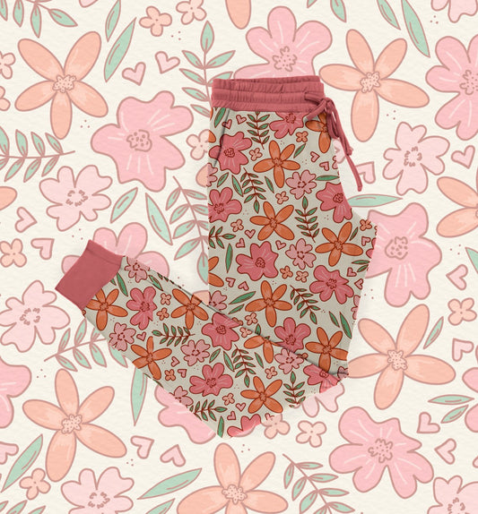 Blush Blossom Adult Joggers