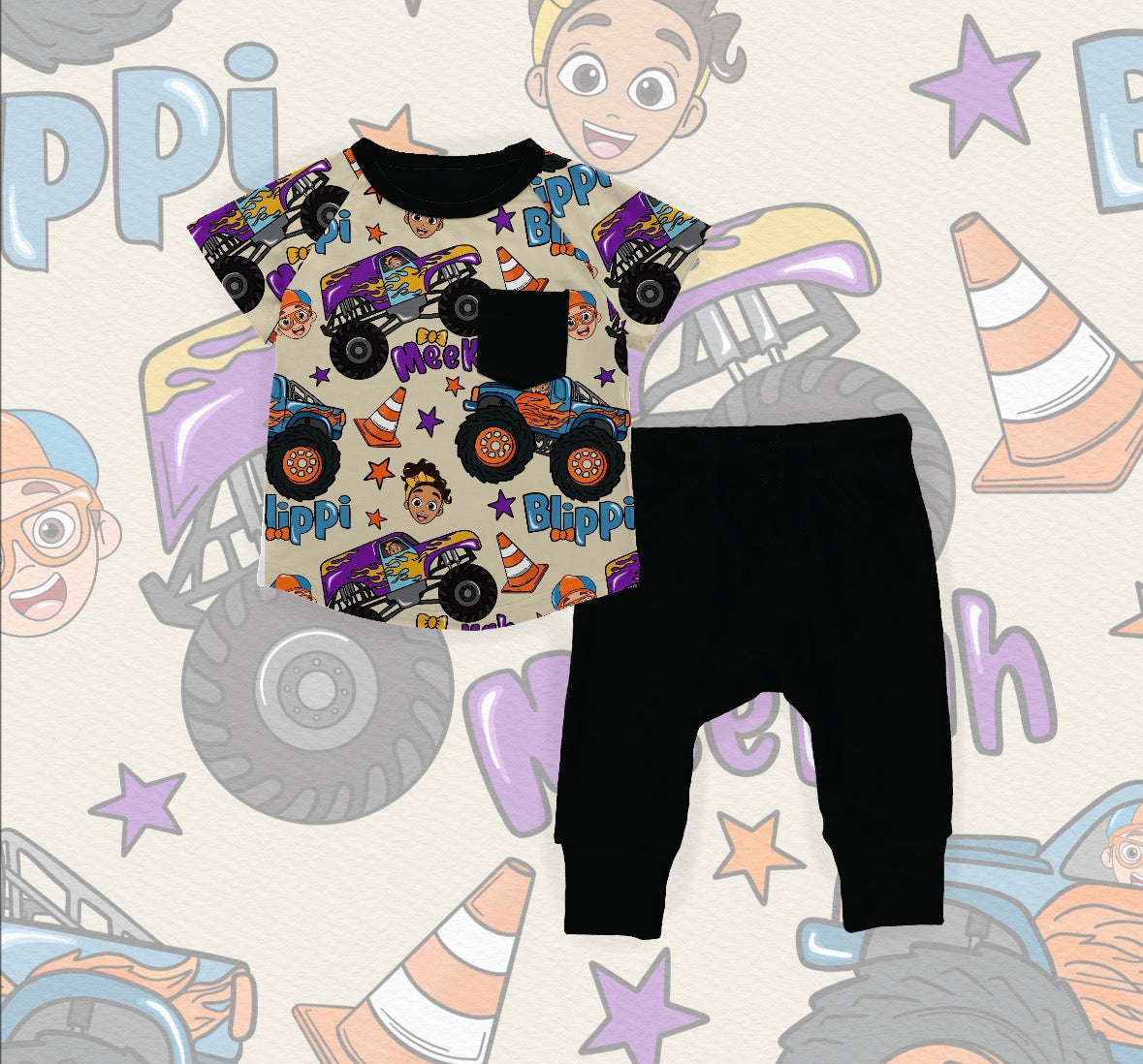 B-L-I-P-P-I pocket tee and jogger set
