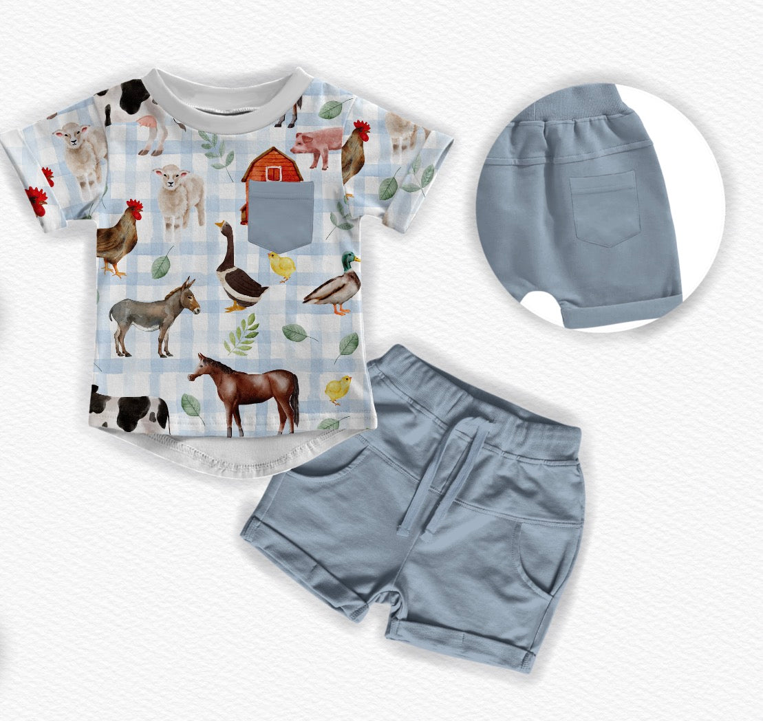 Farm Friends Daywear Shorts Set