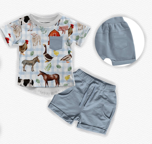 Farm Friends Daywear Shorts Set