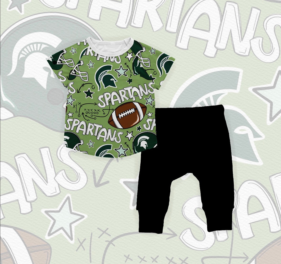 MSU tshirt jogger set