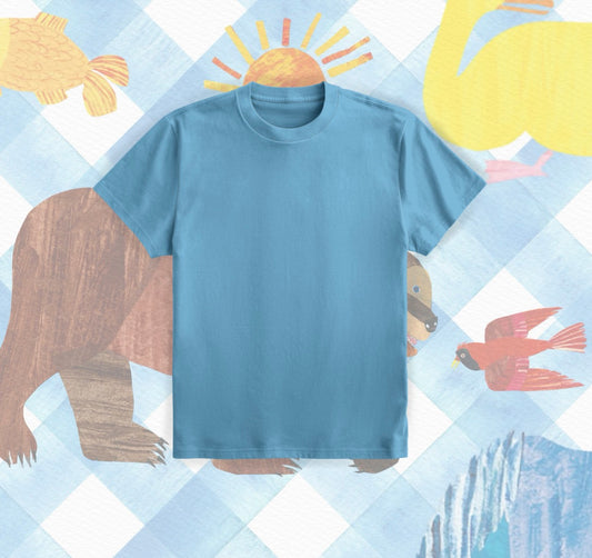 Adult Oversized Unisex Tee- blue