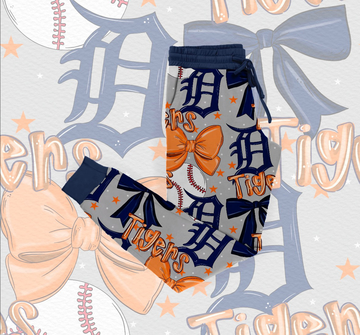 Tigers with Bow Adult Joggers