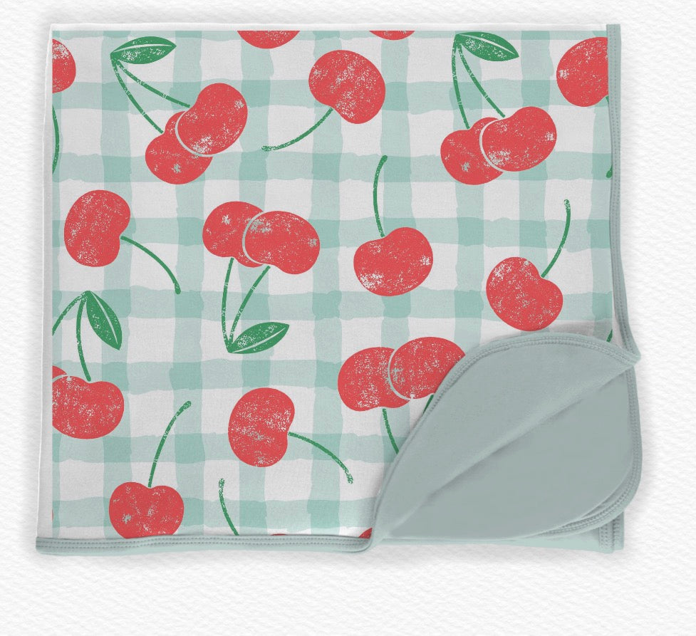 Cherry Checks 50x50 Blanket