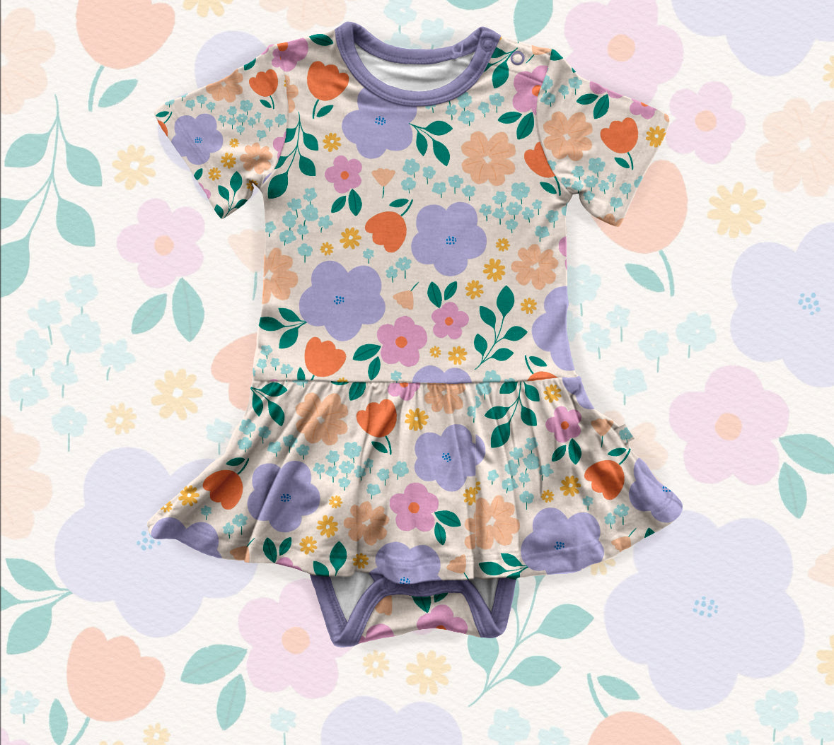 Pastel Petals Bodysuit Twirl