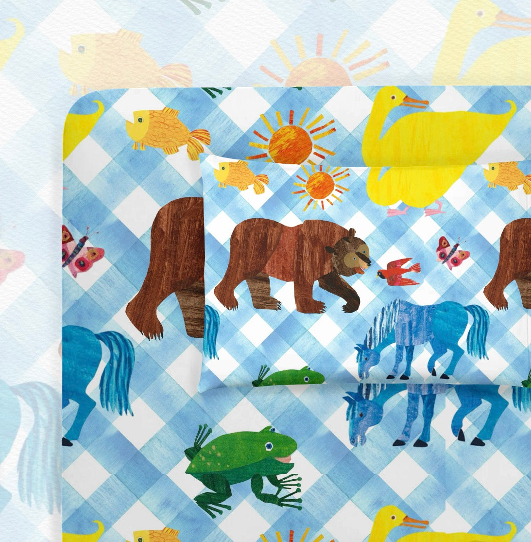 Brown Bear Twin Sheet with Pillowcase