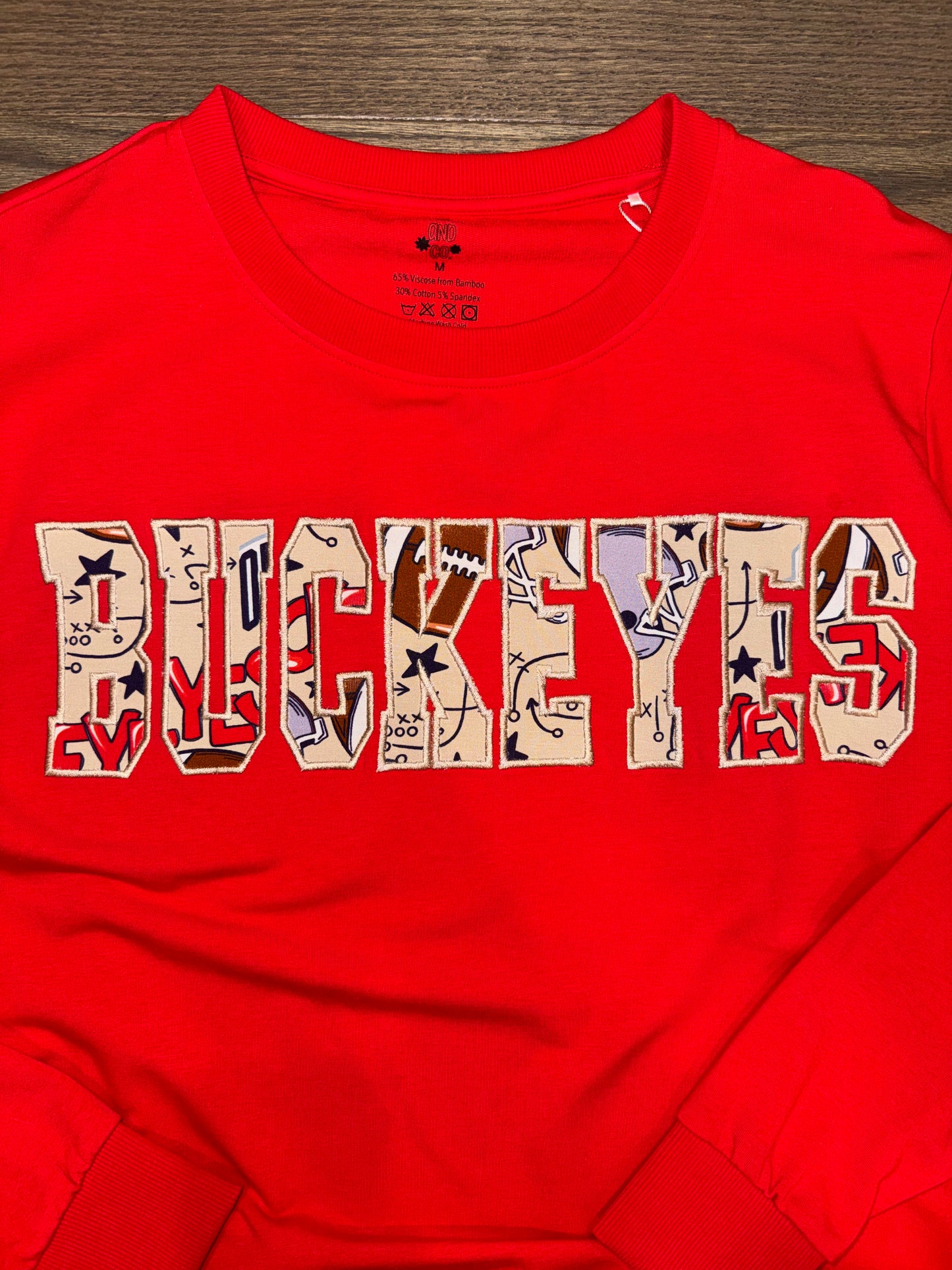 Buckeyes unisex adult terry bamboo crewneck
