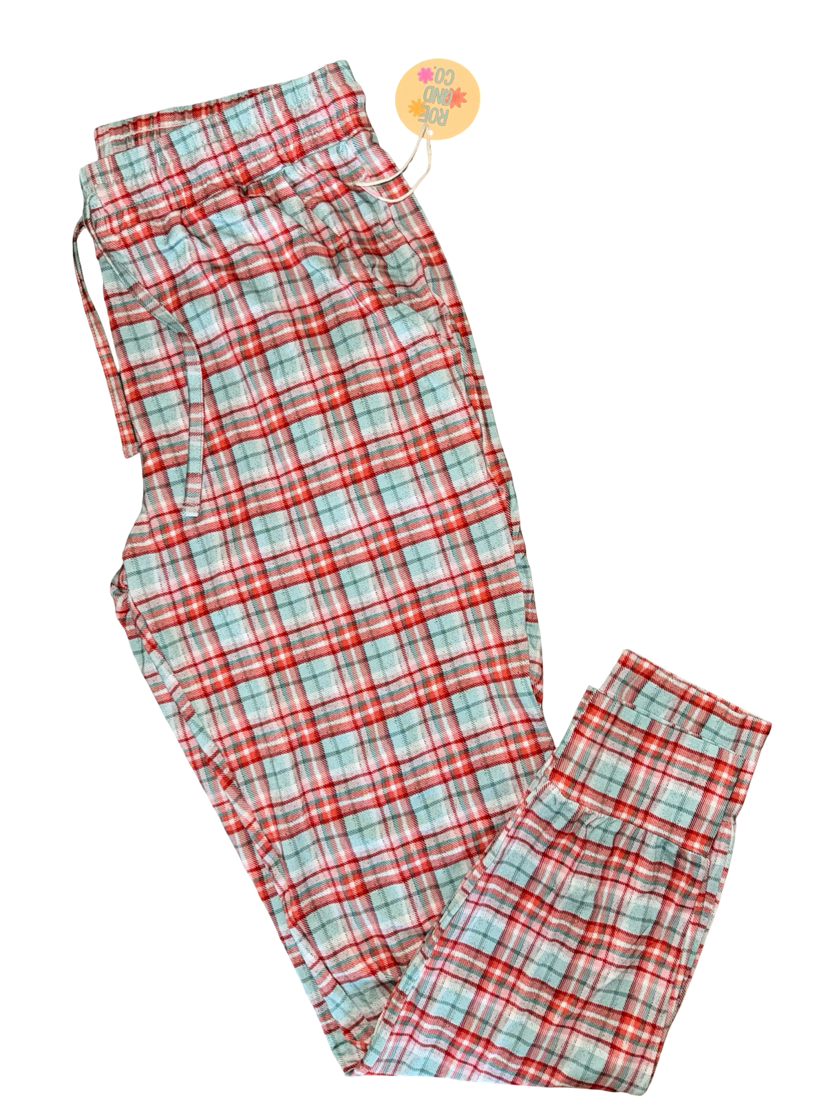 Christmas plaid adult joggers