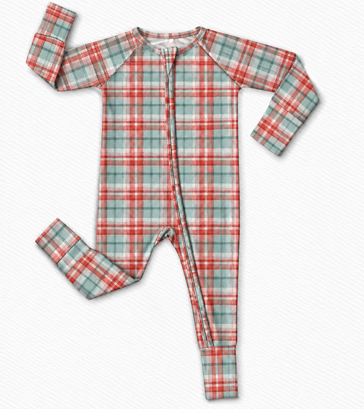 Christmas plaid zippy