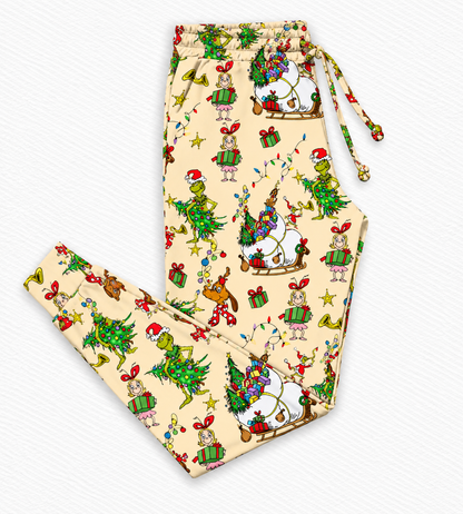 A little bit grinchy adult joggers