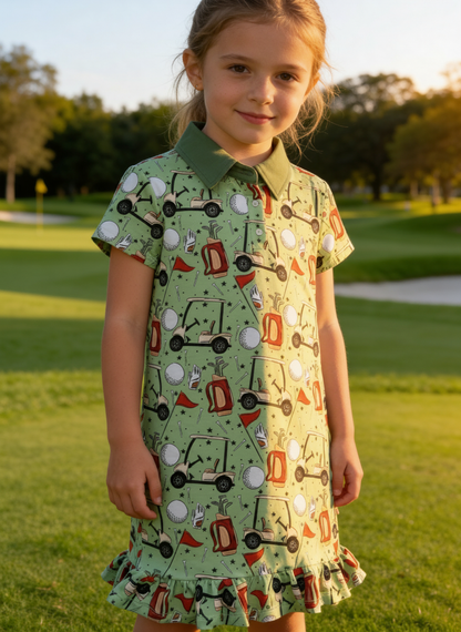 Toddler/Kids Polo Dress in Fairway