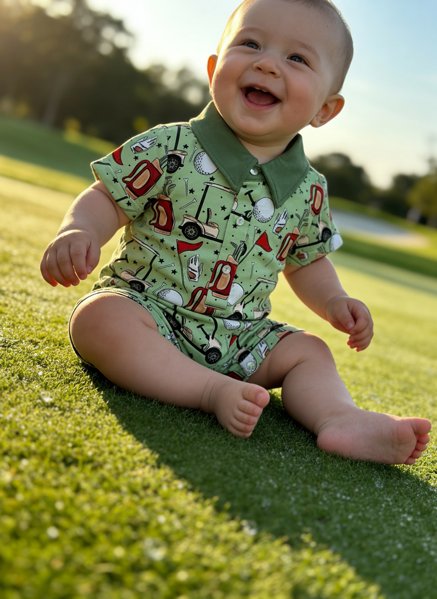 Fairway Polo Romper